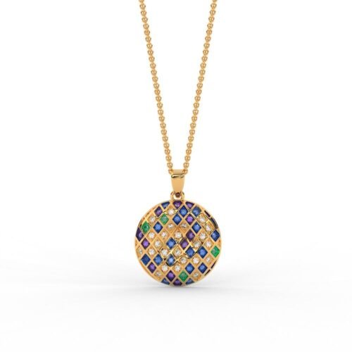 SpectrumGrid Gold Pendant