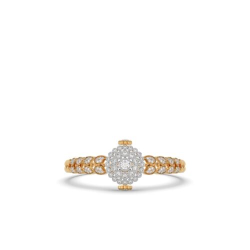 Diamond Medallion Fluted Bangle