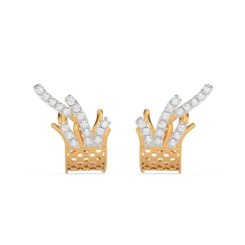 Floral Zircon Earrings