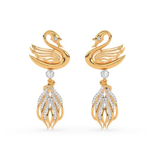 Golden Plume Earrings