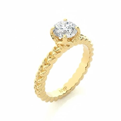 GoldenTwist Rope Ring