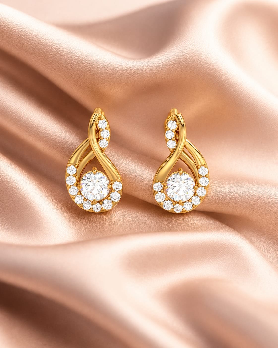 Entwined Diamond Earrings - Image 3