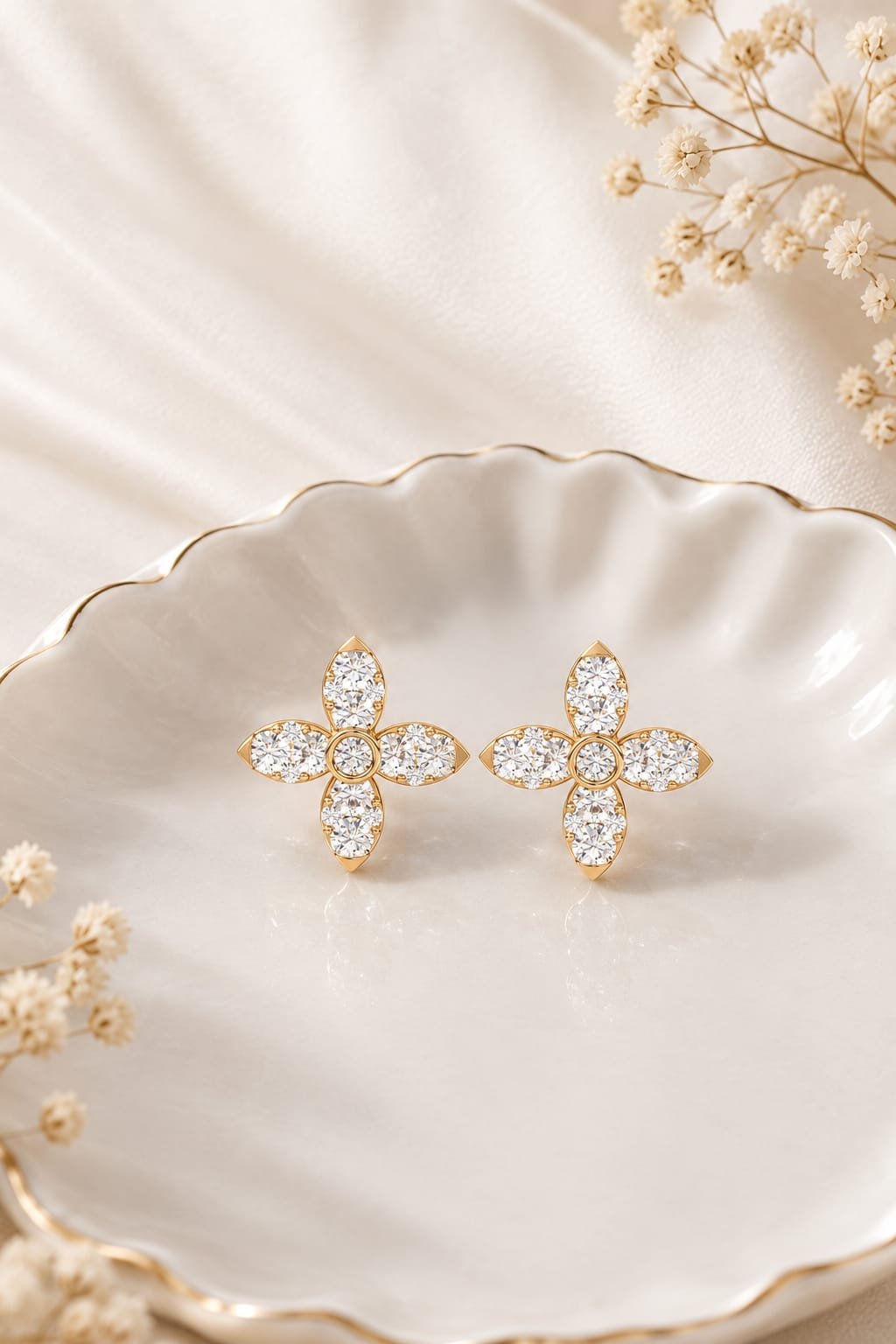 The Petal Bloom Diamond Studs - Image 3