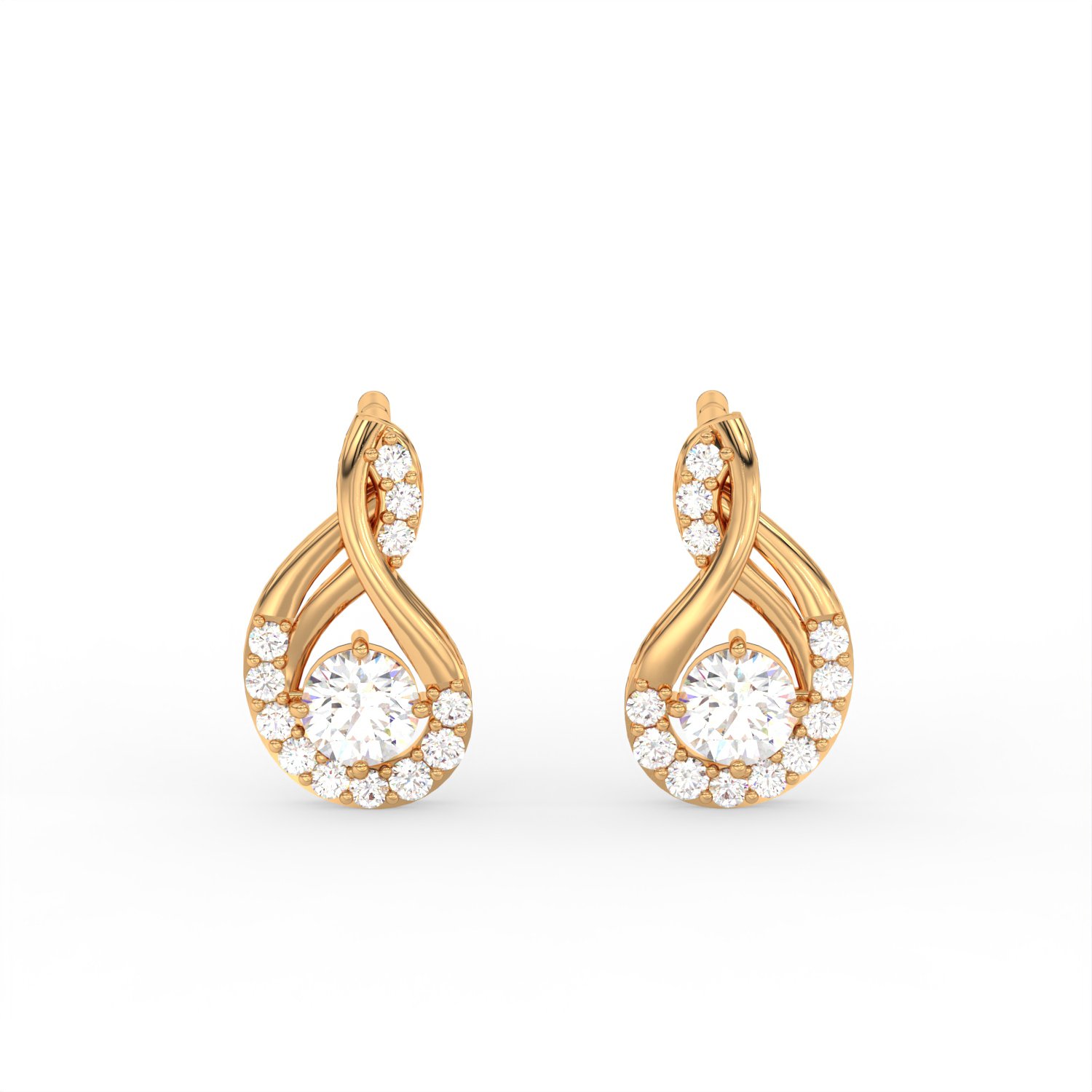 Entwined Diamond Earrings - Image 1