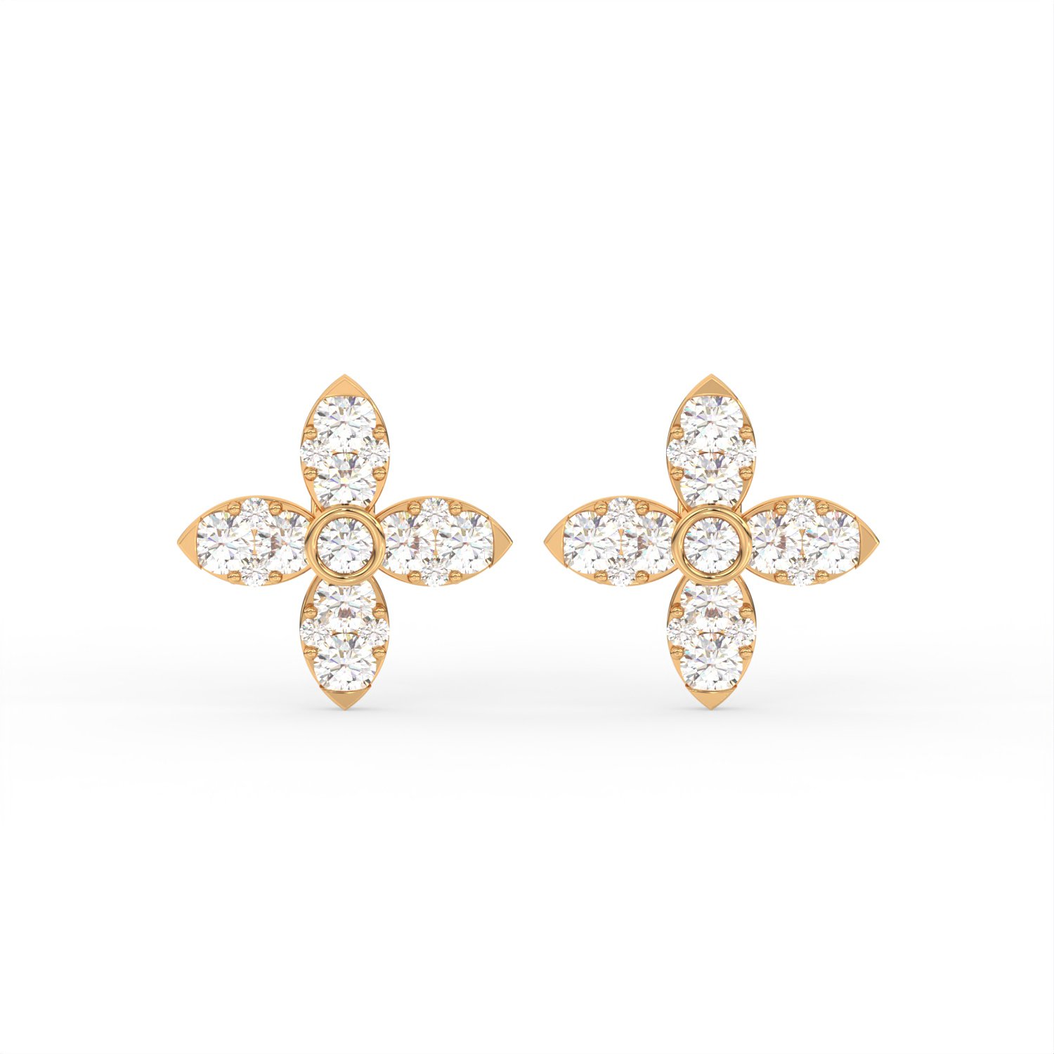 The Petal Bloom Diamond Studs - Image 1